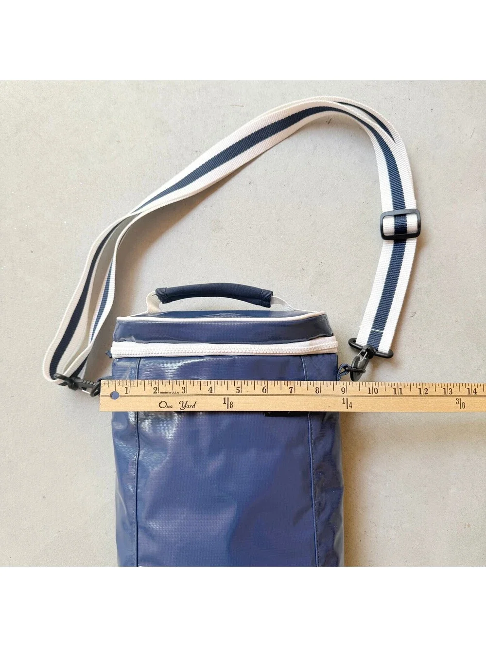 Insulated 2 Bottle Wine Cooler Carrier Bag in Navy Blue by Junedays Picnic Beach
